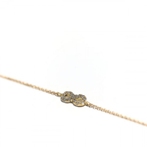 Armband Perpetuum M, Roségold mit Brillanten 0,09 Karat, gold bracelet with diamonds