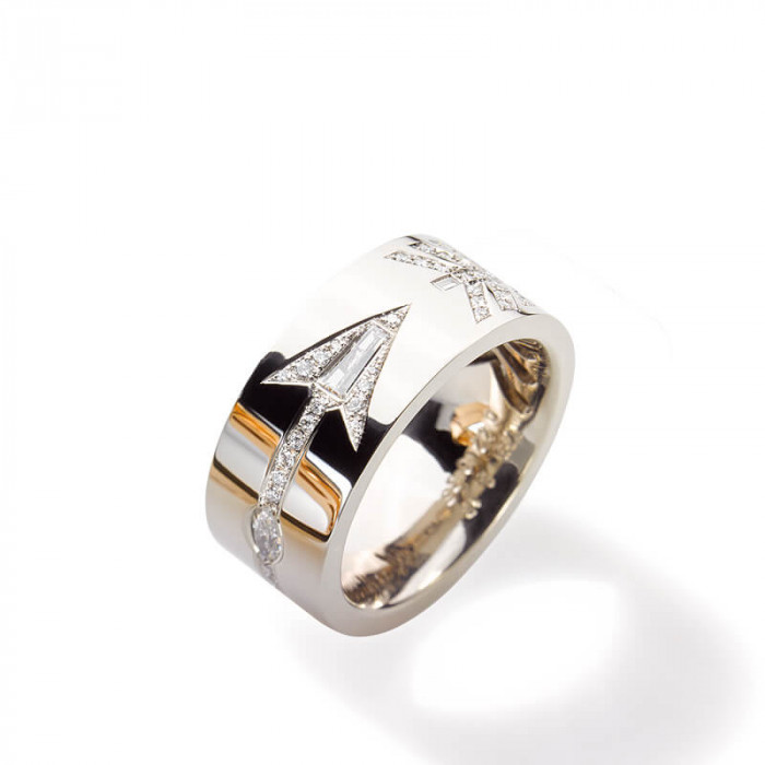 Destination Ring Weißgold mit Diamanten