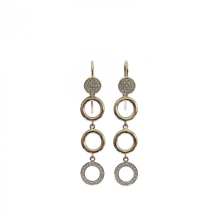Ohrhänger Rings in Roségold und Weißgold mit Brillanten