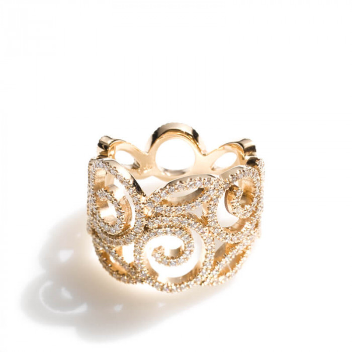 Villandry Ring Roségold mit Brillanten, Design Ruth Sellack Schmuck Objekte