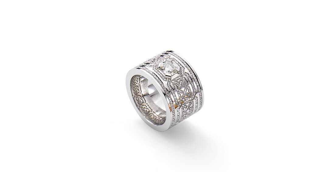 RIng-Gordon-Weißgold-Diamant-Emerald